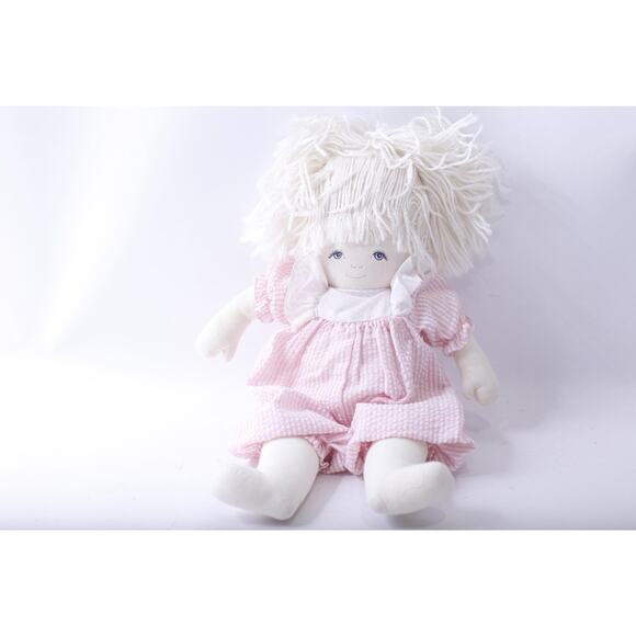 Pauline Bjonness Jacobsen, Two-faced Rag Doll in Pink Costume, Blonde, Awake, - Picture 1 of 4
